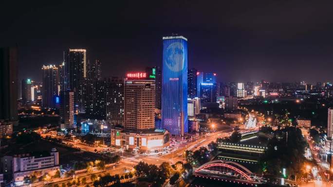 合肥城市庐阳区大东门夜景航怕延时