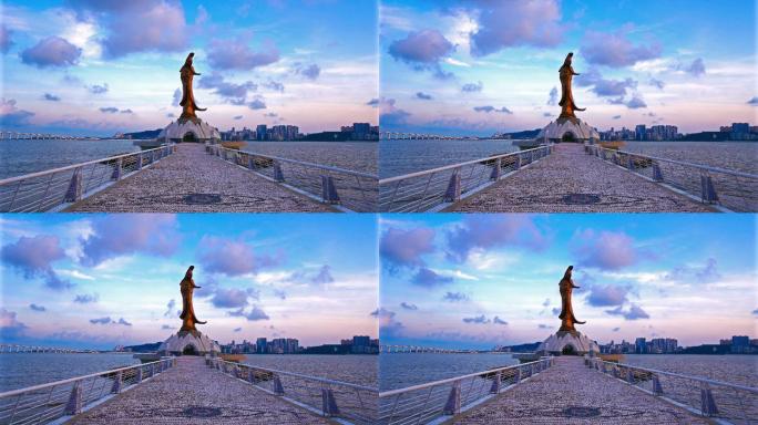 澳门海边雕像城市地标雕塑塑像观音像