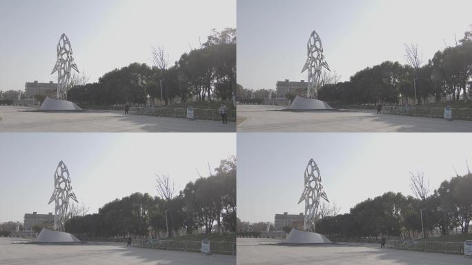 南京南艺艺术学院后街地标建筑空镜