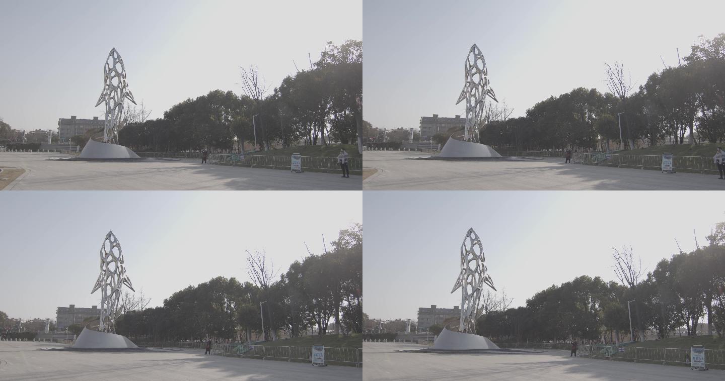 南京南艺艺术学院后街地标建筑空镜
