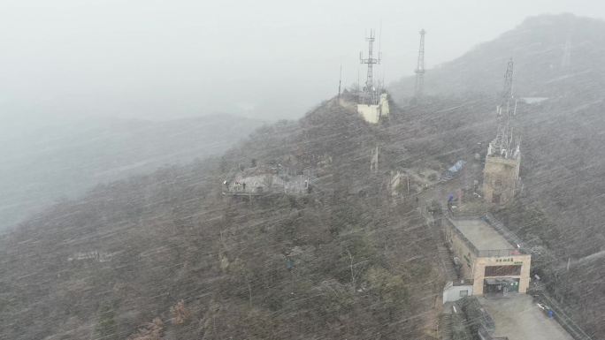 南京紫金山雪景 下大雪