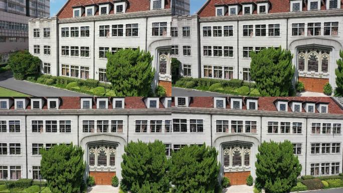 4K原素材-航拍上海四三女中，五四楼