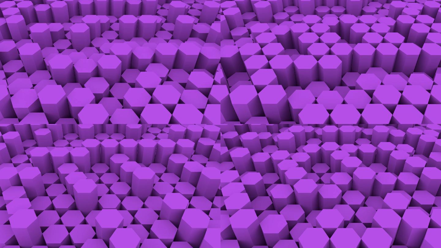 紫色凹凸水泥柱效果背景视频