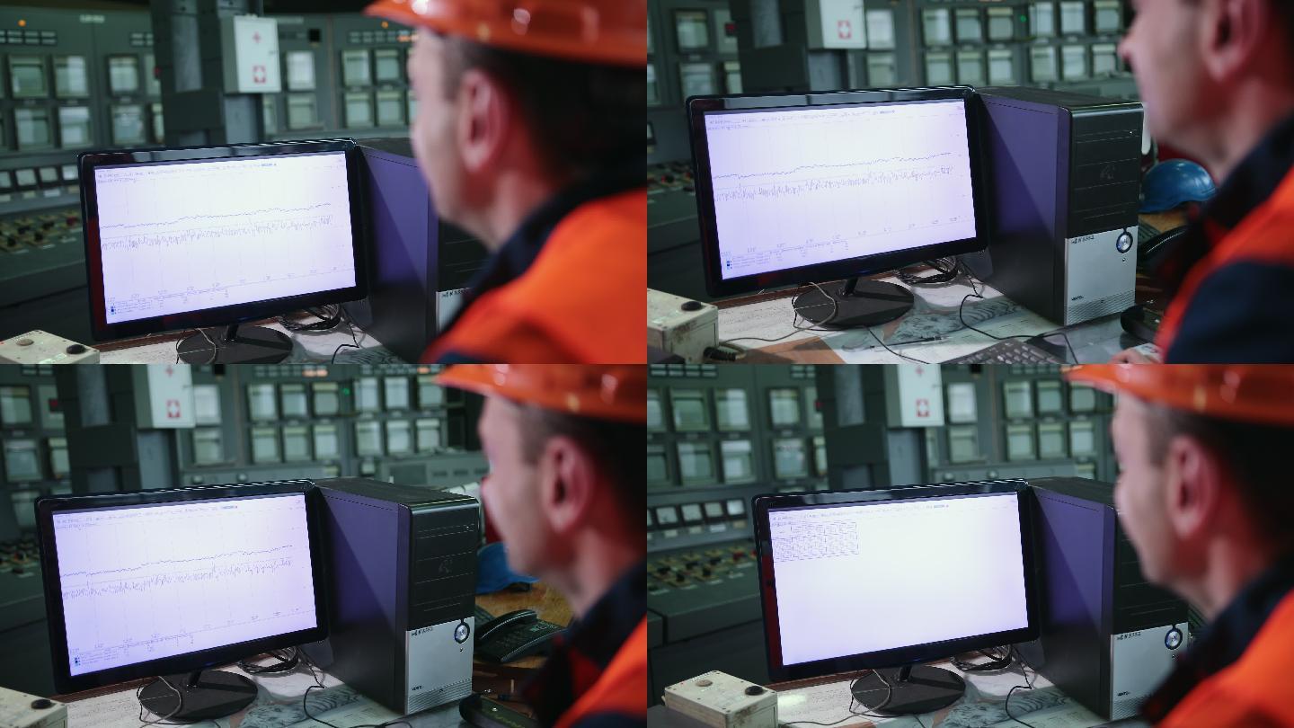 工程师工用电脑显示系统监控、控制程序。