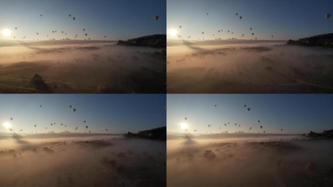 土耳其上空有许多热气球