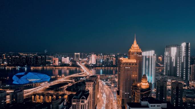 辽宁沈阳城市夜景-皇朝万鑫国际大厦