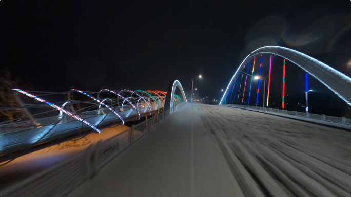 穿越机 FPV航拍 夜景雪景