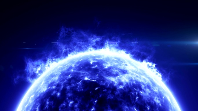 蓝色太阳光能量星球火球核辐射星球大战