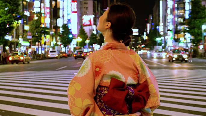 日本和服日本和服美女空镜头空境通用素材视