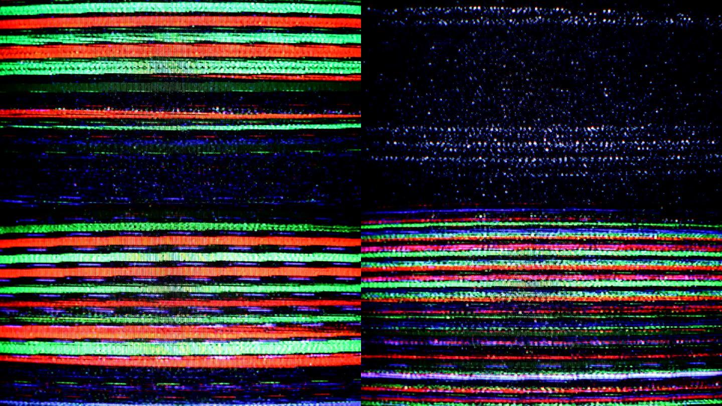从旧电视机中捕捉到的静电和电子噪声
