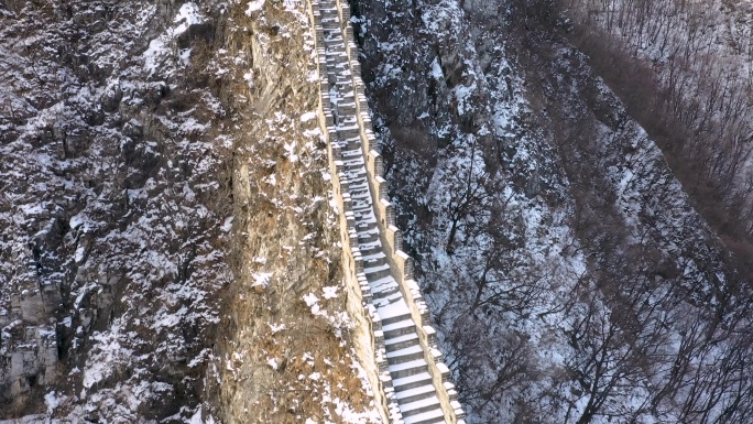 北京怀柔箭扣长城雪景