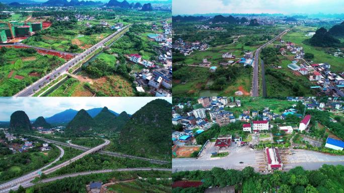 桂林绕城高速和航天路航拍
