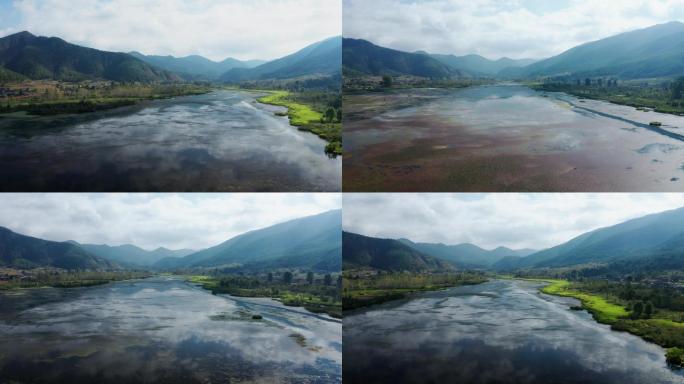 【4k】泸沽湖草海湿地航拍