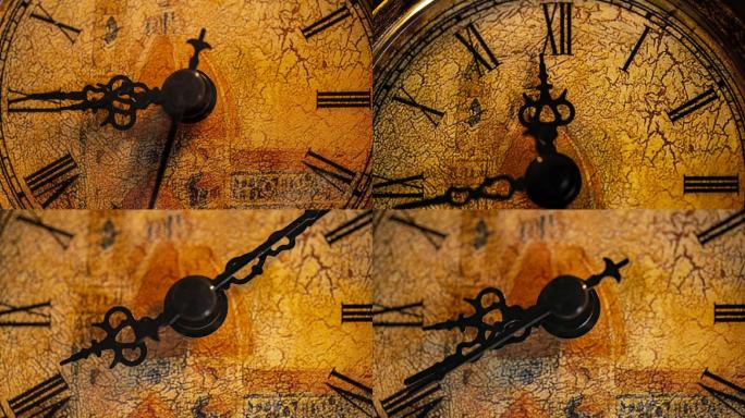 古旧纹理时钟时间变化