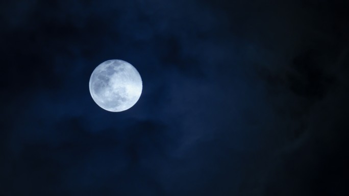 乌云和月亮-夜晚月色月光