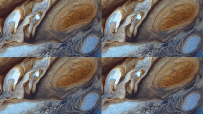 木星表面和大红斑震撼4k天体