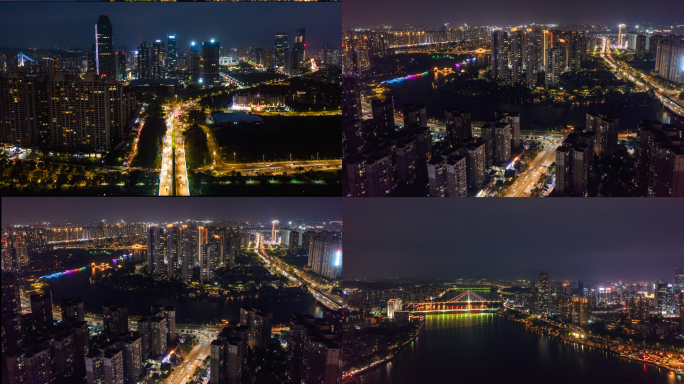 【4K超清】惠州夜景航拍4K延时合集