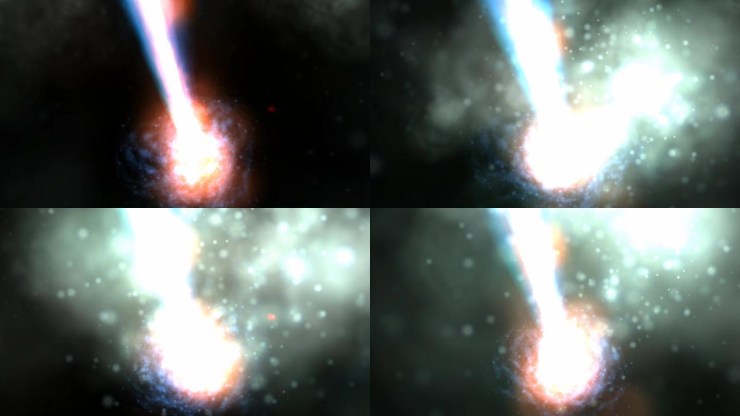 粒子动画火焰火光能量冲击波光波汇聚