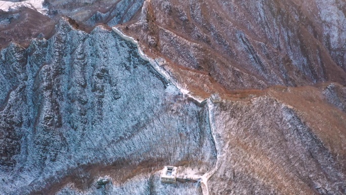 北京怀柔箭扣长城雪景