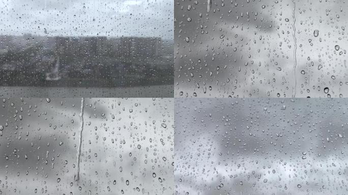 下雨天窗户玻璃