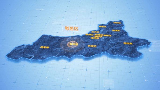 西安鄠邑区三维科技地图