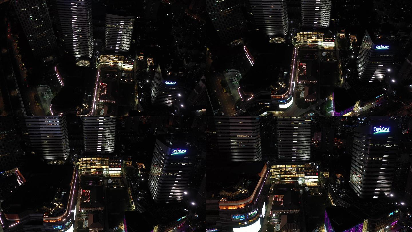 4K原素材-航拍上海长宁来福士广场