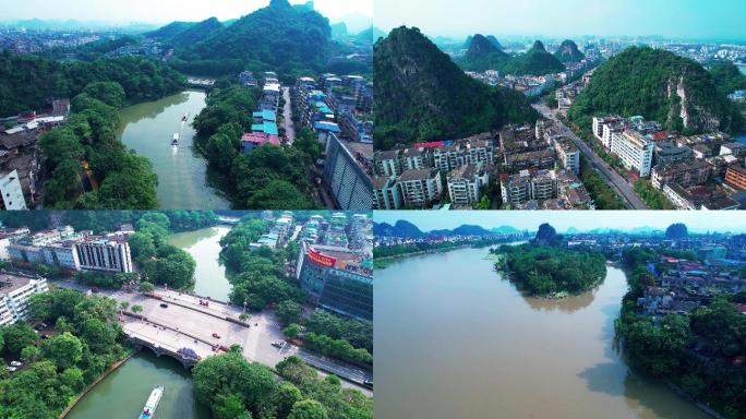 桂林叠彩山和木龙湖景区