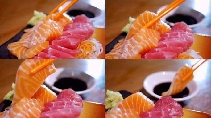 三文鱼刺身日式料理生吃寄生虫