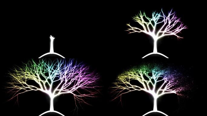 光粒子之树-彩虹