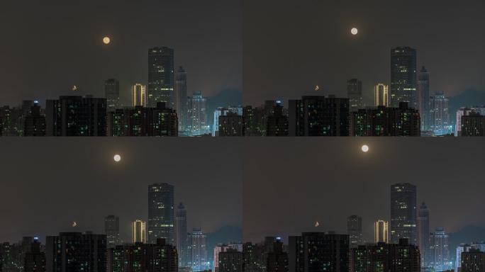 重庆南坪月亮升起