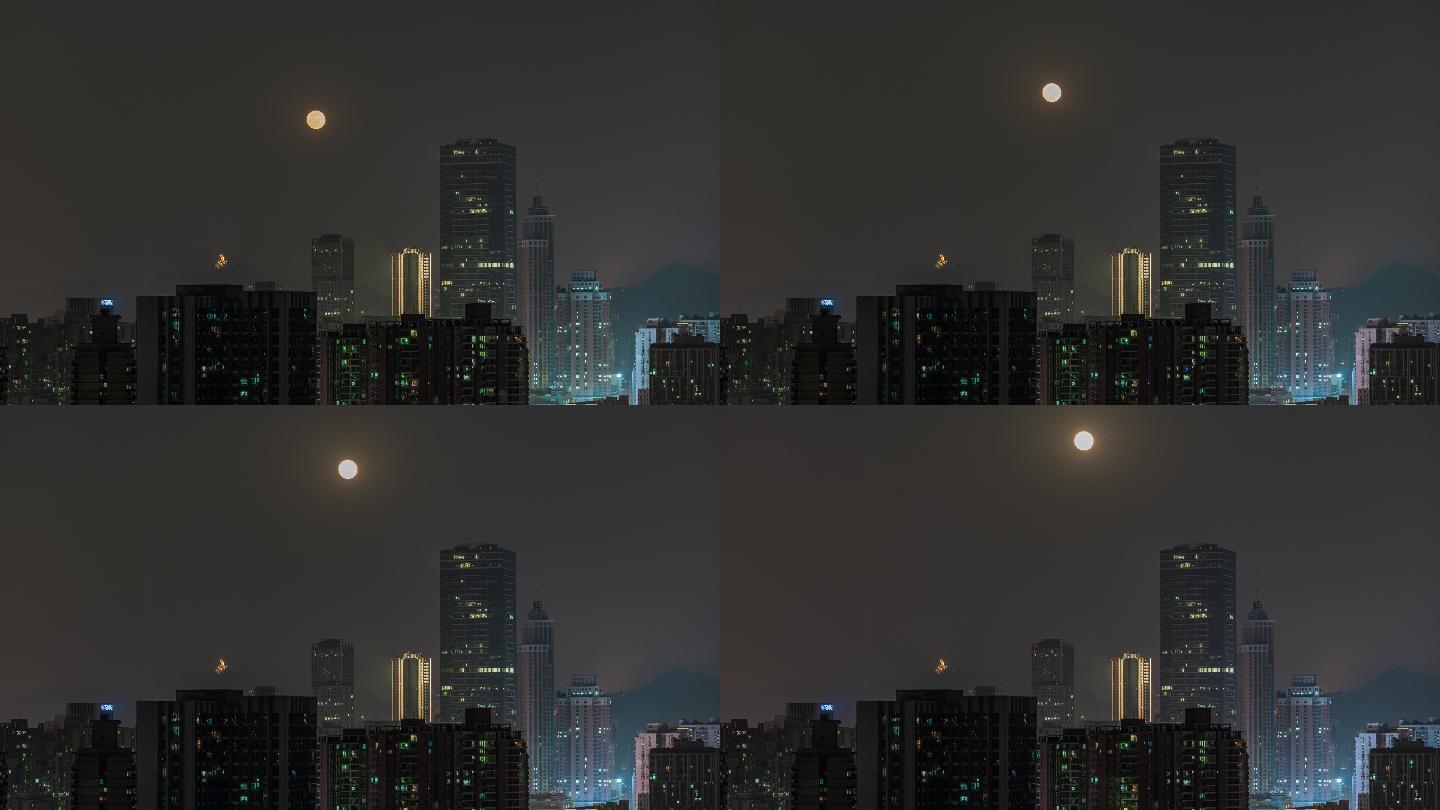 重庆南坪月亮升起