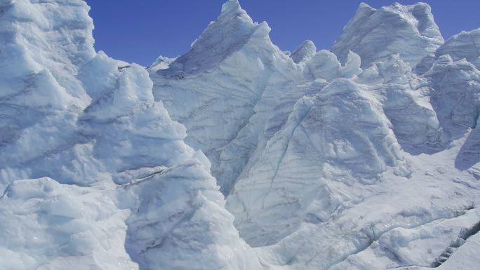 蓝冰冰川西藏40冰川措嘉冰川无人机航拍