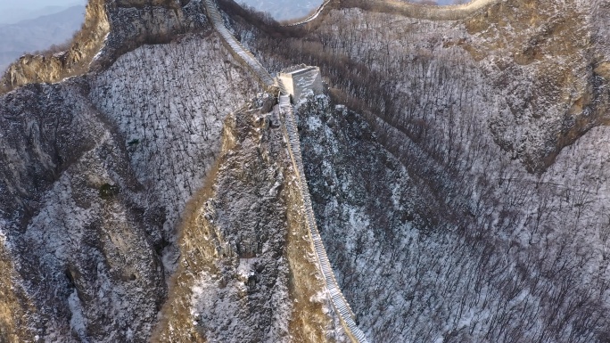 北京怀柔箭扣长城雪景