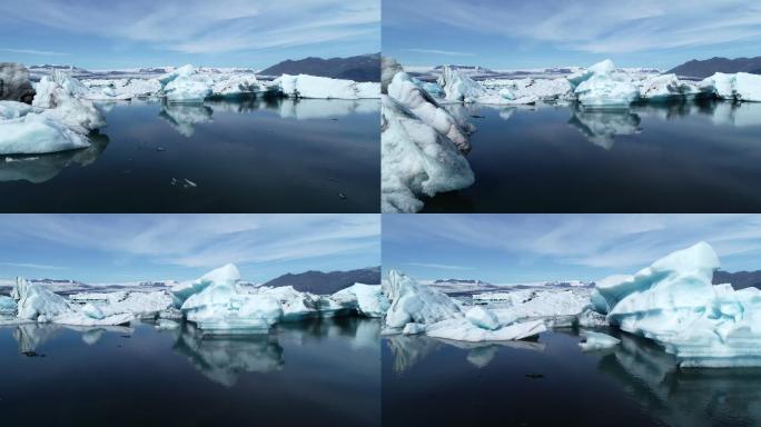 阳光下的冰川南极洲北极风光冰雪消融