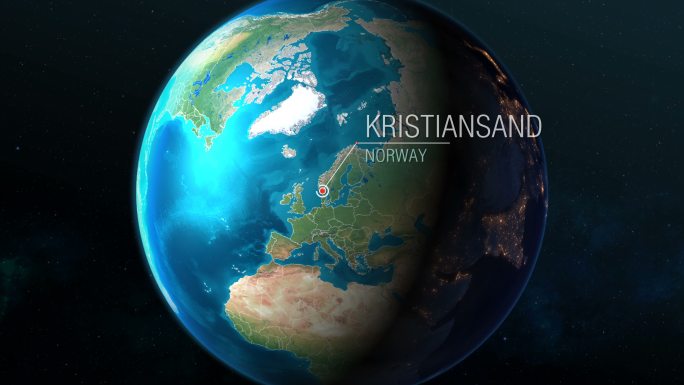 挪威——克里斯蒂安桑—从太空到地球