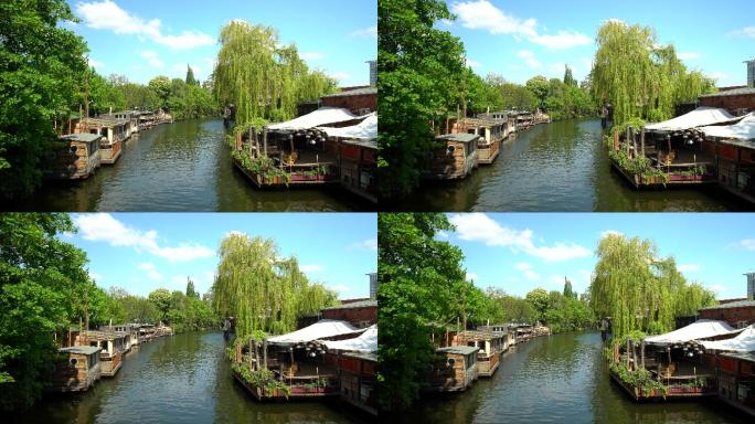 柏林的河流和餐厅河流风景河道