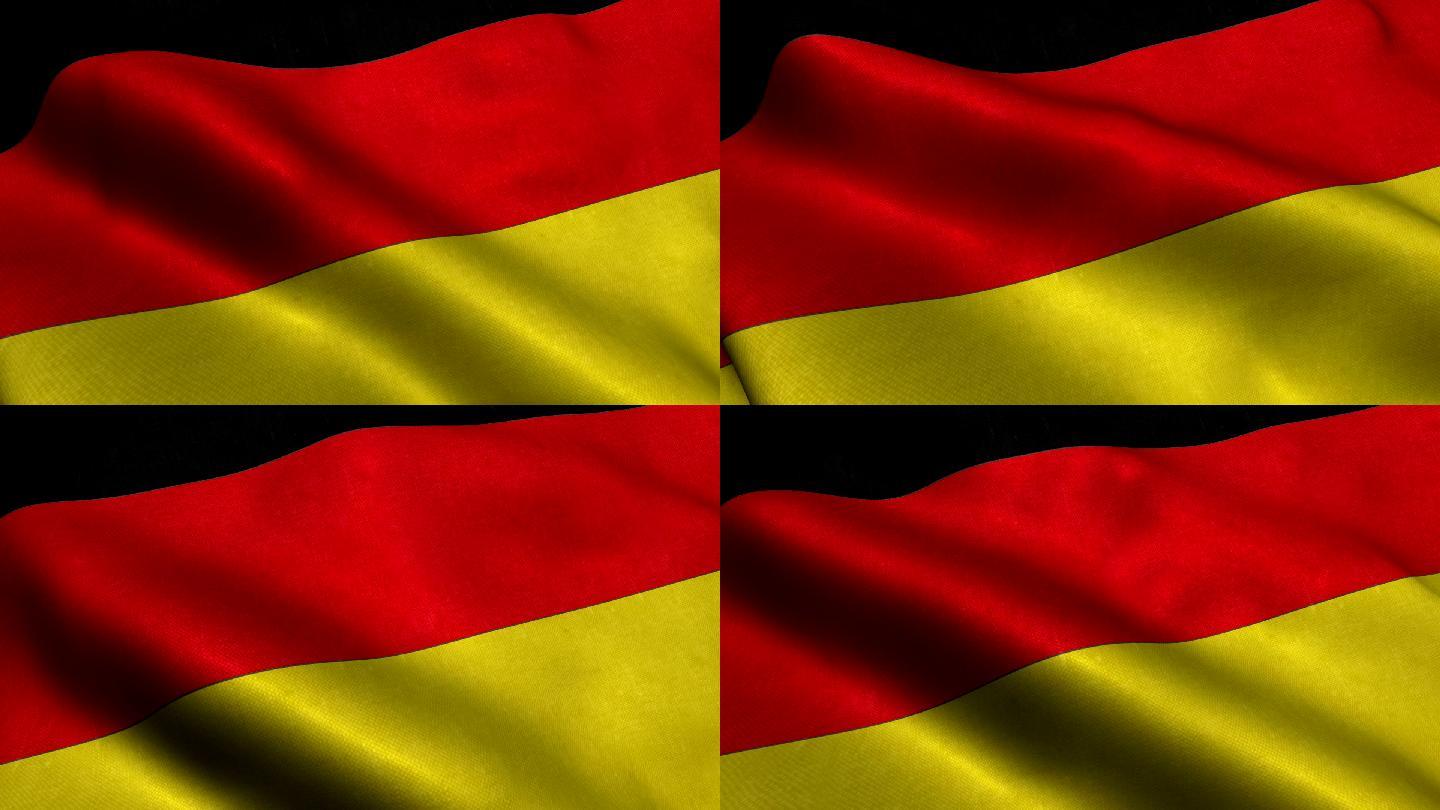 德国国旗褶皱拼色起伏