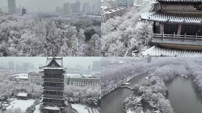 合肥包公园雪景