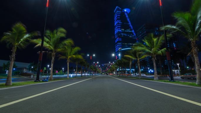 延时拍摄夜间城市景观