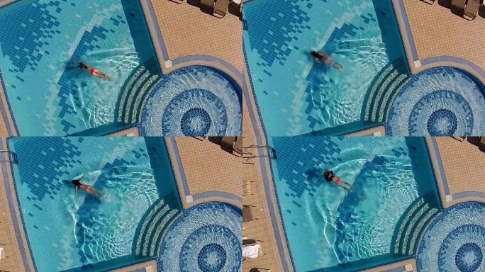 在水下游泳的美女视频素材游泳健身水上运动