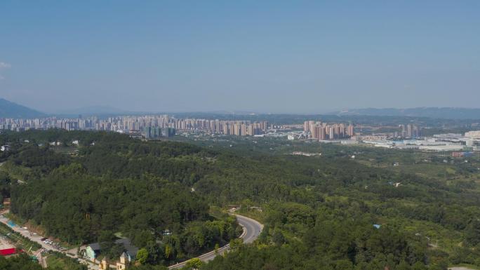 航拍重庆永川全景