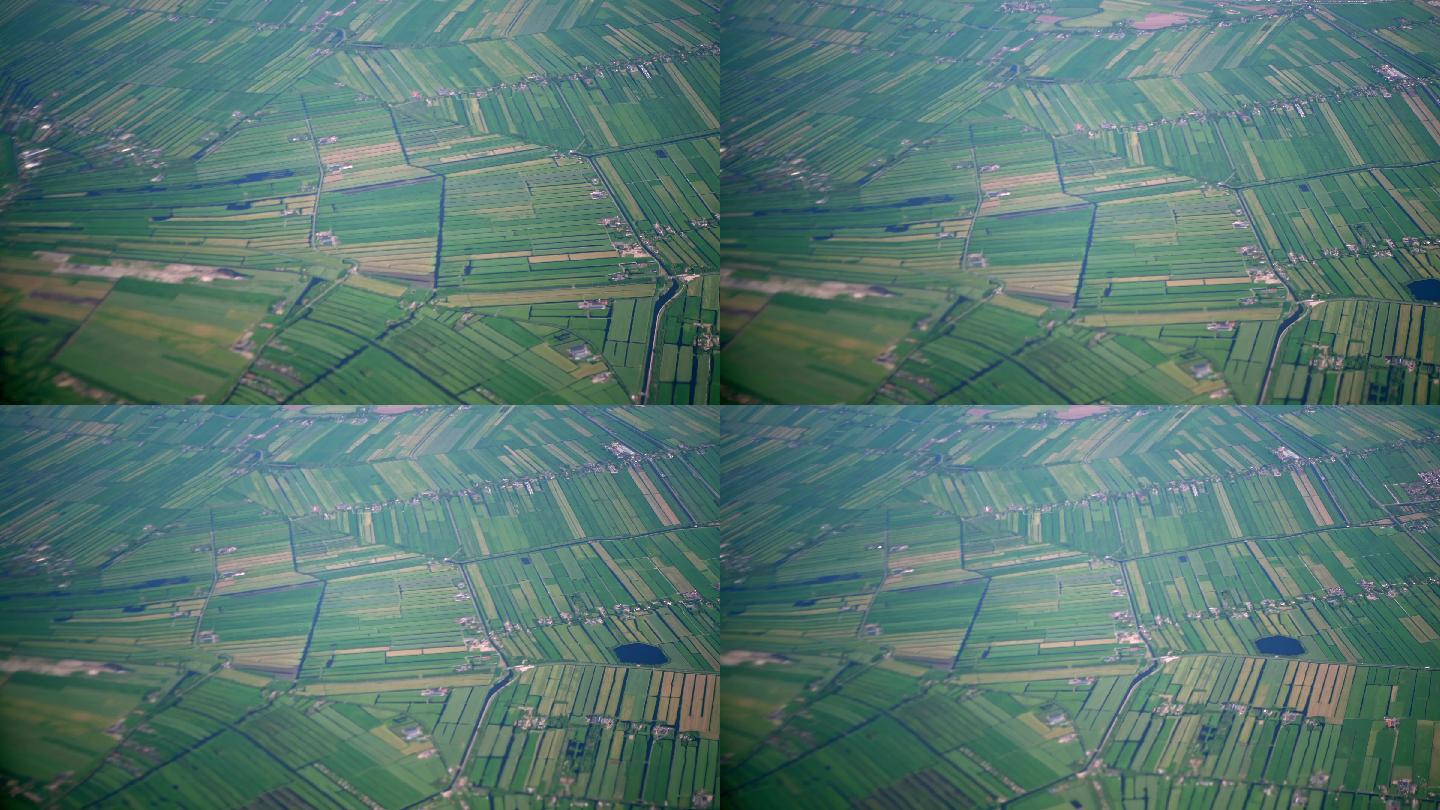 从飞机上看到的农田