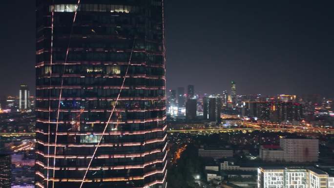 昆明西山万达广场、双塔夜景航拍