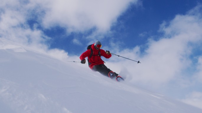 滑雪者冬奥会滑雪场白雪覆盖