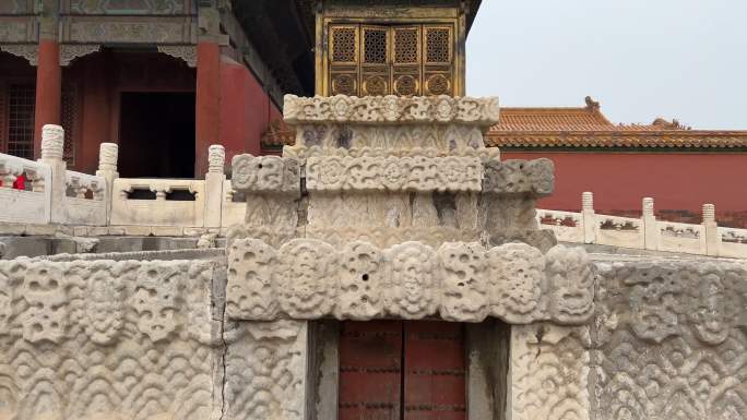 石狮子石雕门框石栏杆石雕故宫 (2)~1