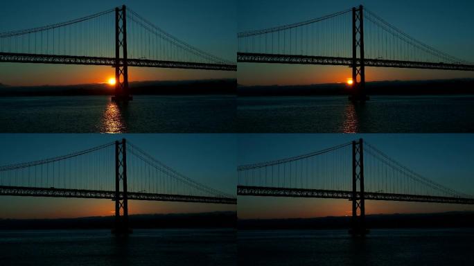 德阿布里尔大桥上的日落