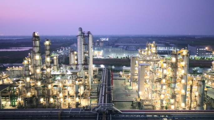 油气工业鸟瞰图石化能源一带一路厂区厂房