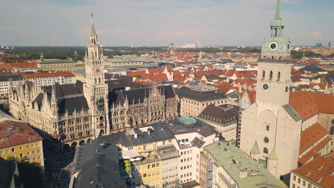 慕尼黑城市景观德国首都欧洲风格海外游