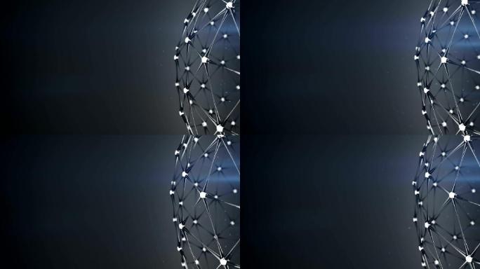 灰色玻璃网络结构3D渲染