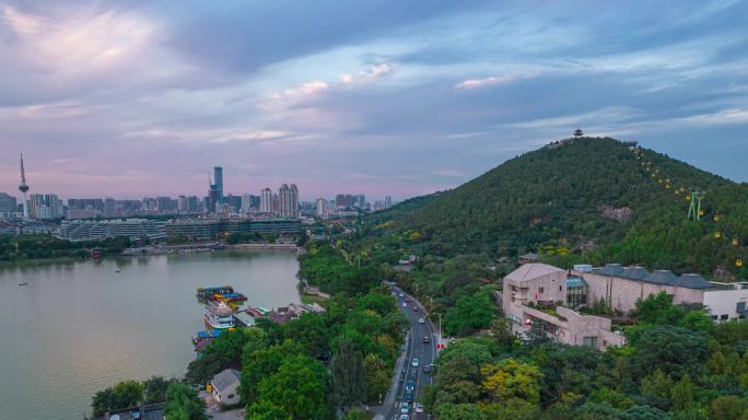 4K徐州湖东路云龙湖云龙山